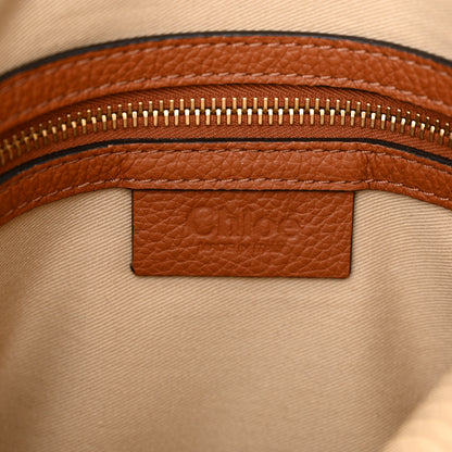 Chloe Calfskin Shearling Medium Marcie Satchel Tan 6 of 13