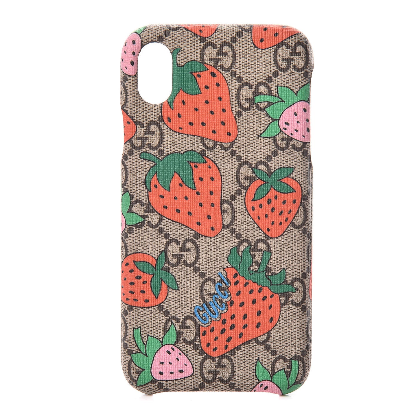 GG Supreme Monogram Strawberry iPhone XR Case