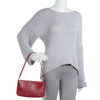 Louis Vuitton Epi Pochette Accessories NM Carmine 2 of 8