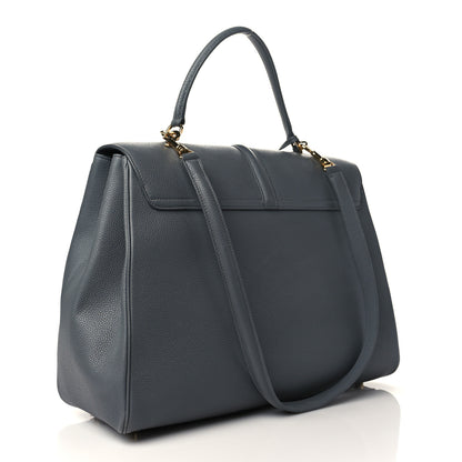 Celine Grained Calfskin Classique 16 Top Handle Bag Pebble 2 of 8