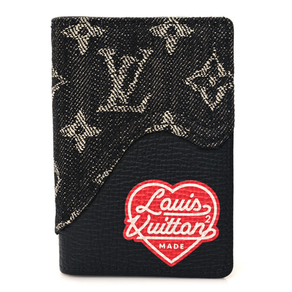 Louis Vuitton X NIGO Taurillon Monogram Denim Drip Pocket Organizer Black 1 of 7