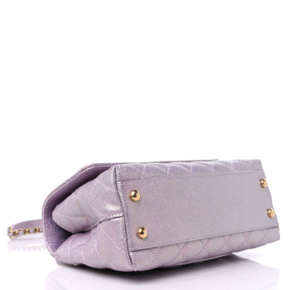 Chanel Iridescent Caviar Quilted Mini Coco Handle Flap Light Pink 4 of 10