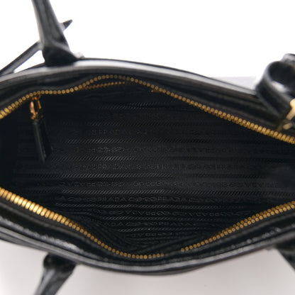 Prada Shiny Nappa Medium Shoulder Bag Black 5 of 10