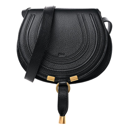 Chloe Grained Calfskin Small Marcie Saddle Bag Black 1 of 10