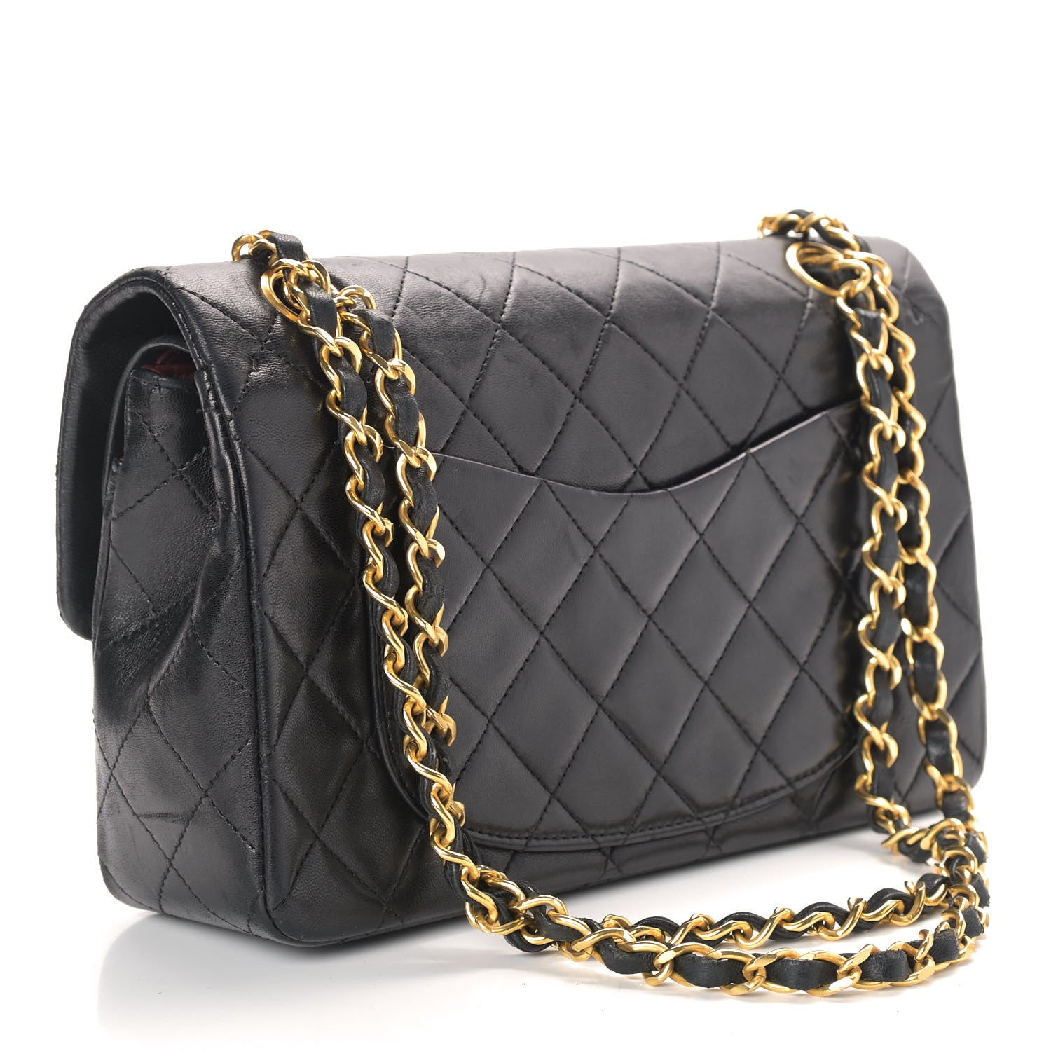 Chanel Lambskin Quilted Small Double Flap Black 3 of 9