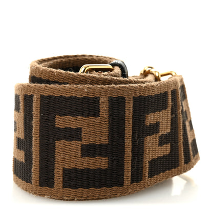 Fendi Ribbon Vitello Century FF 1974 Flat Studded Strap You Fango Marrone Ebano 2 of 6