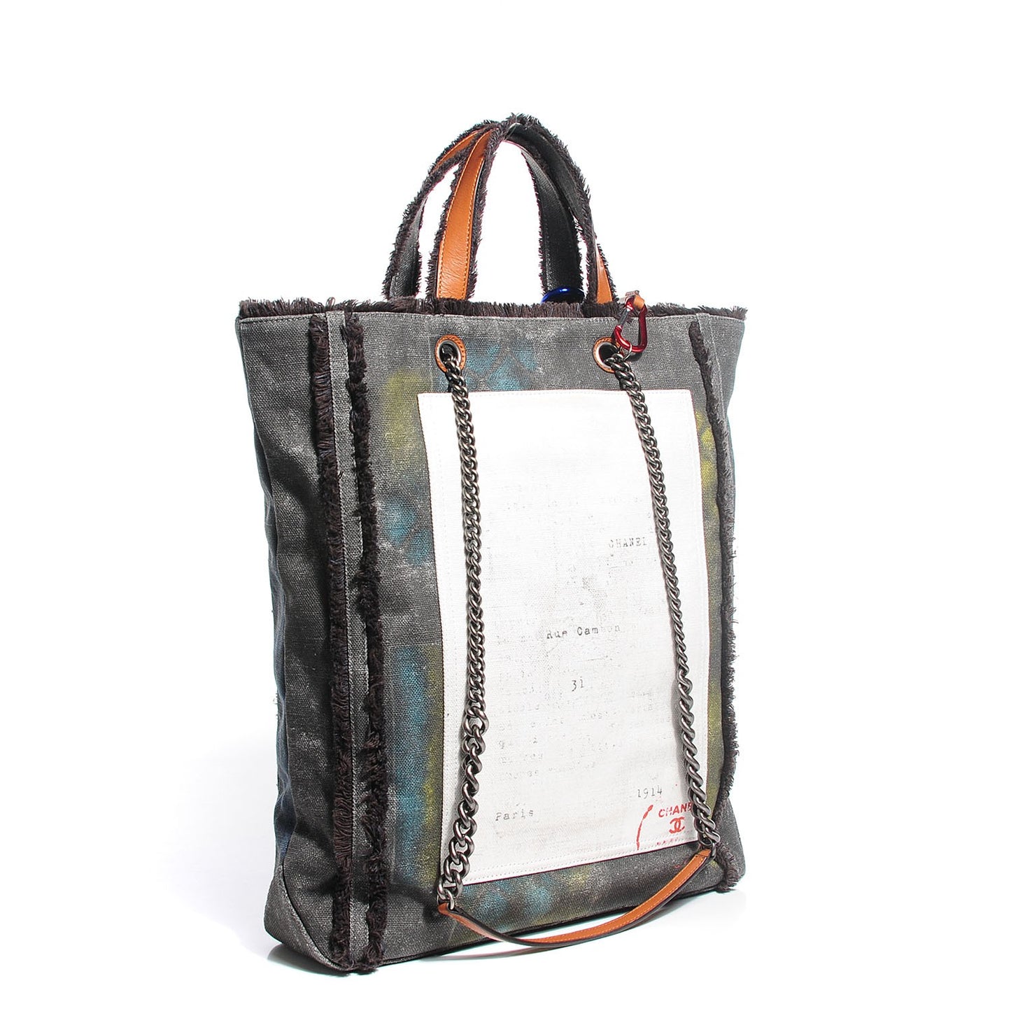 Canvas Large Graffiti Tote Black