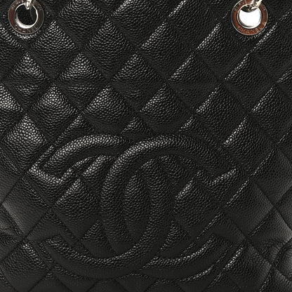 Chanel Caviar Quilted Petit Shopping Tote PST Black 8 of 10