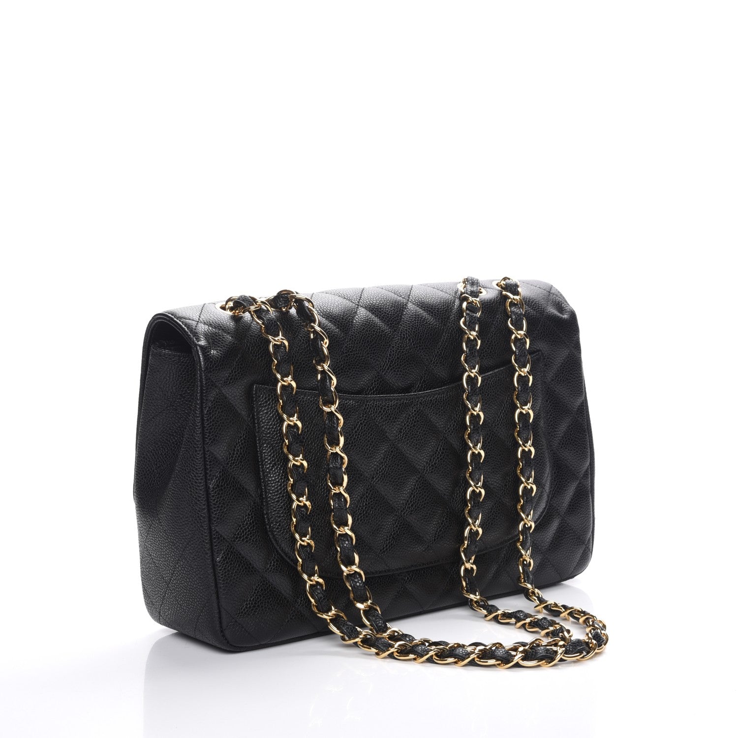 Chanel Caviar Quilted Jumbo Single Flap Black 3 of 8