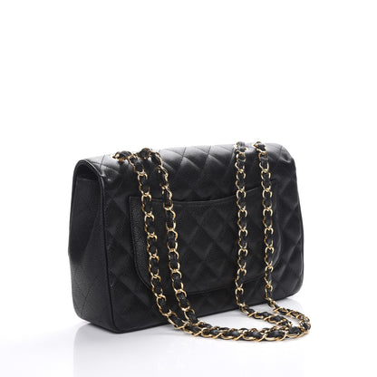 Chanel Caviar Quilted Jumbo Single Flap Black 3 of 8