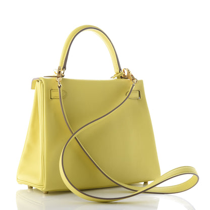 Hermes Swift Kelly Retourne 25 Lime 3 of 10