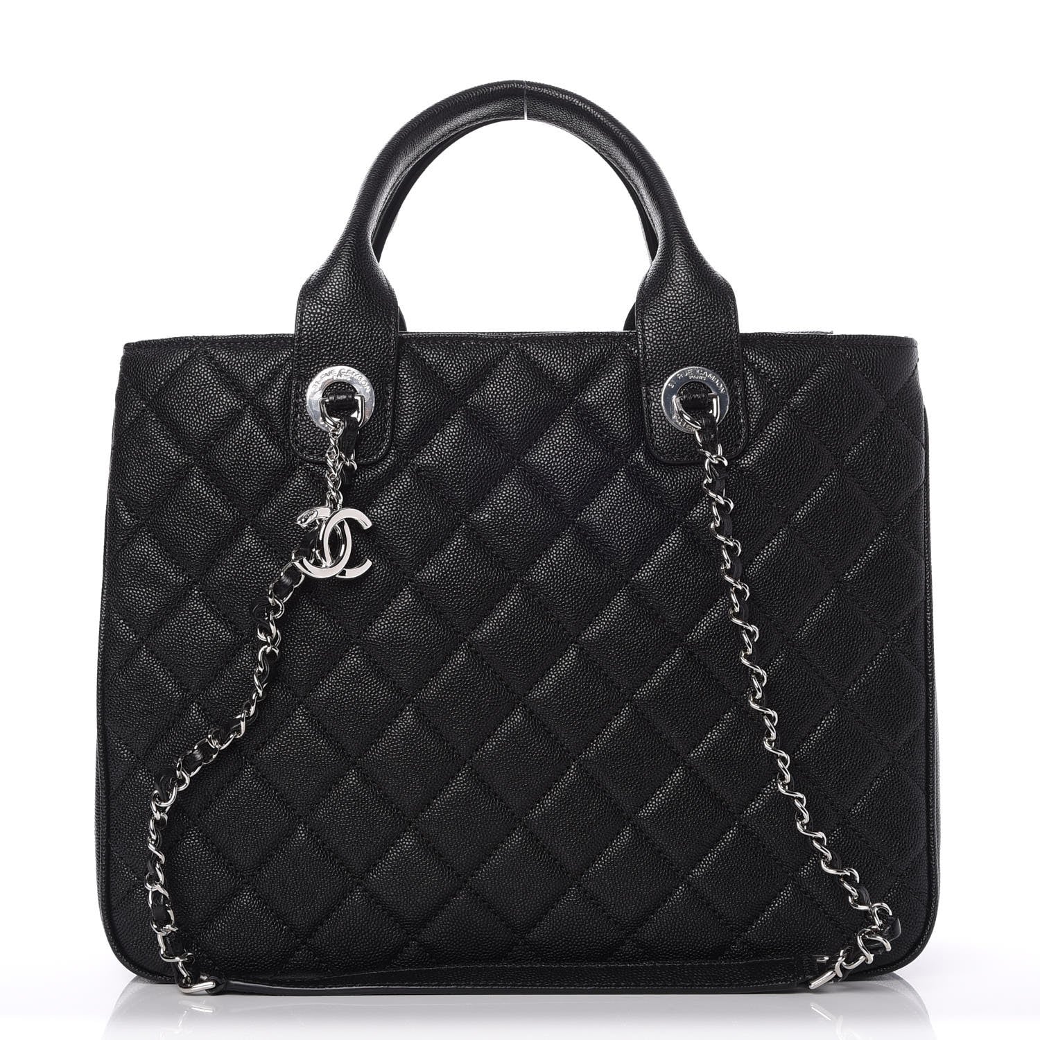 Chanel Caviar Quilted Urban Companion Top Handle Shopping Tote Black 1 of 9