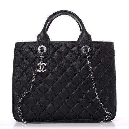 Chanel Caviar Quilted Urban Companion Top Handle Shopping Tote Black 1 of 9
