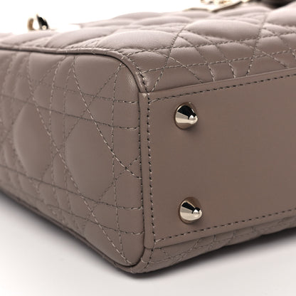 Christian Dior Lambskin Cannage Small My ABCDior Lady Dior Warm Taupe 9 of 11