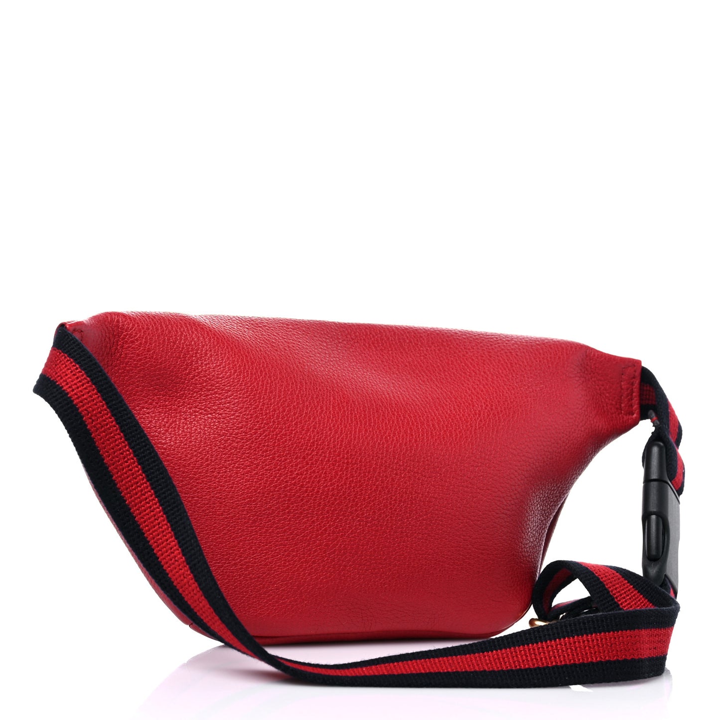 Grained Calfskin Small Logo Belt Bag Hibiscus Red