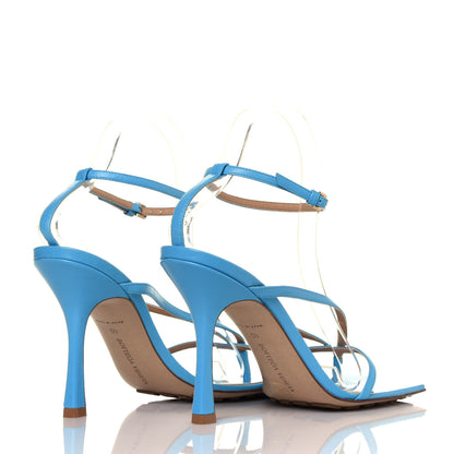 Bottega Veneta Lambskin Stretch Multi Strap 90mm Sandals 40 Sky Blue 4 of 8