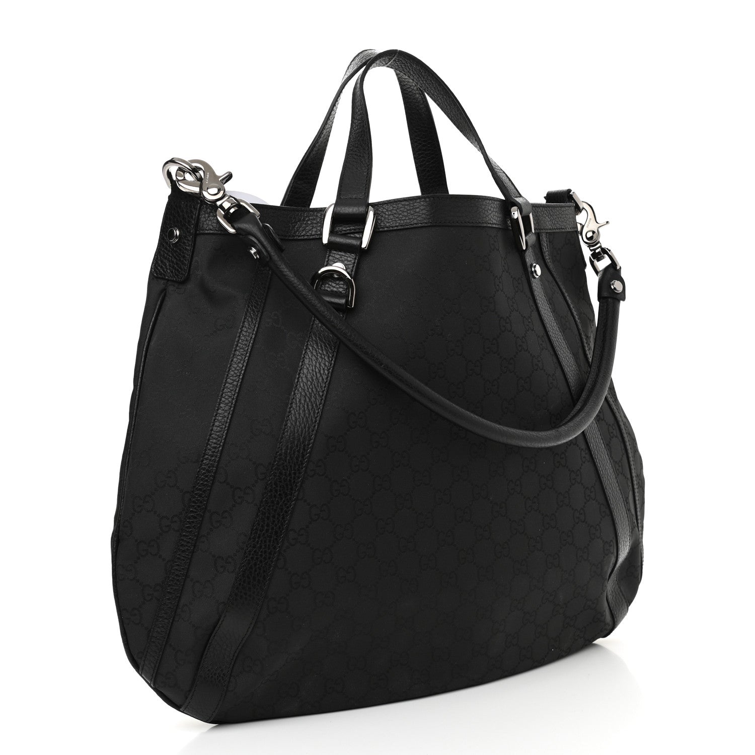Gucci Monogram Medium Abbey Convertible Tote Black 3 of 10