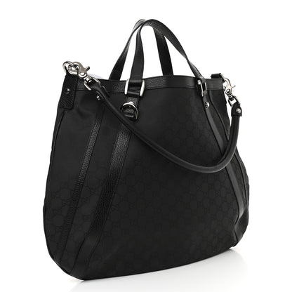 Gucci Monogram Medium Abbey Convertible Tote Black 3 of 10