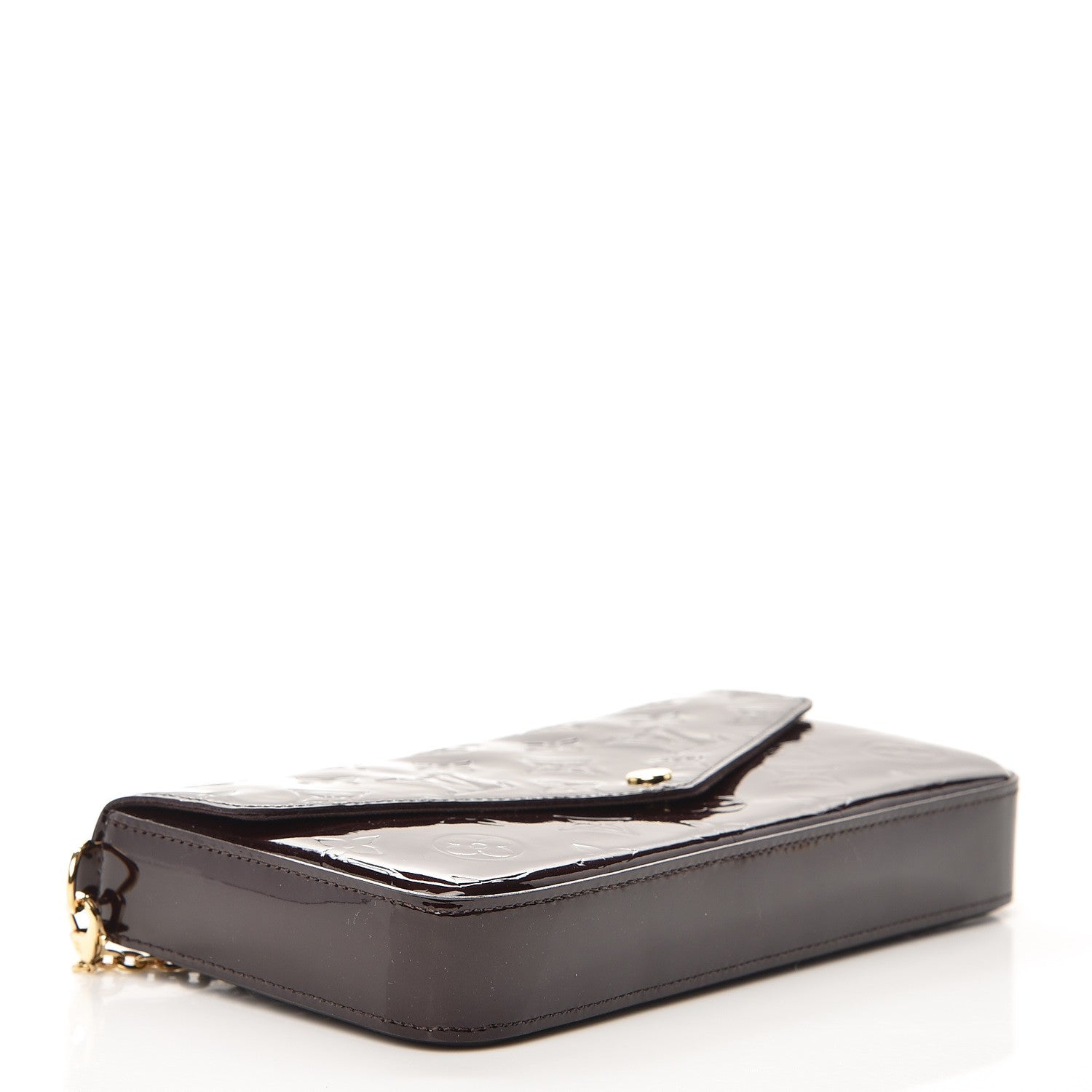 Louis Vuitton Vernis Pochette Felicie Chain Wallet Amarante 4 of 8