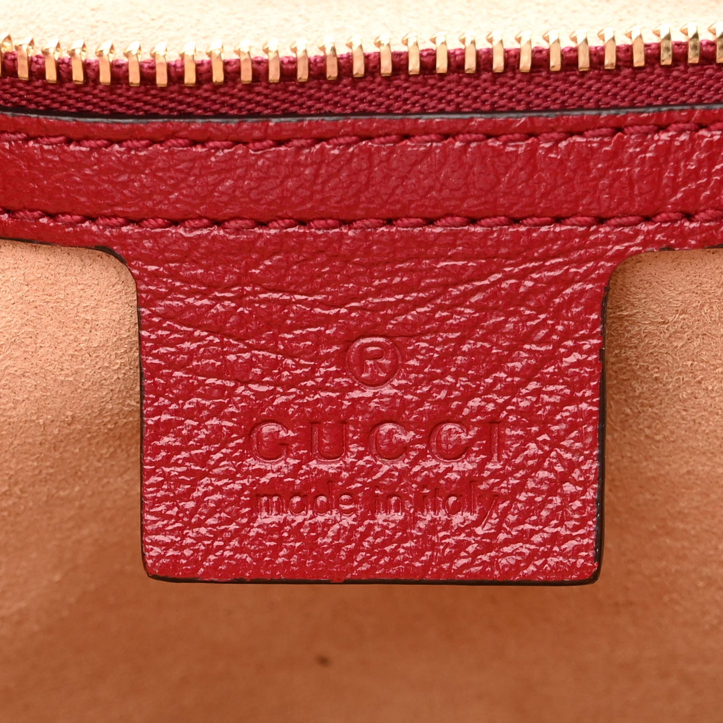 Monogram Azalea Calfskin Matelasse Diagonal Medium GG Marmont Shoulder Bag Beige Ebony New Cherry Red