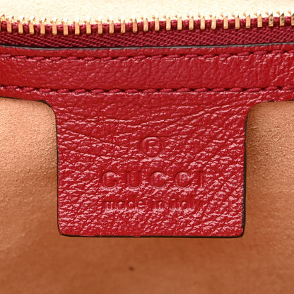 Gucci Monogram Azalea Calfskin Matelasse Diagonal Medium GG Marmont Shoulder Bag Beige Ebony New Cherry Red 6 of 11