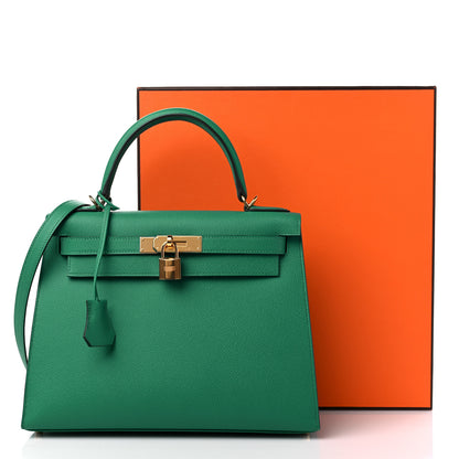 Hermes Epsom Kelly Sellier 28 Vert Jade 10 of 10