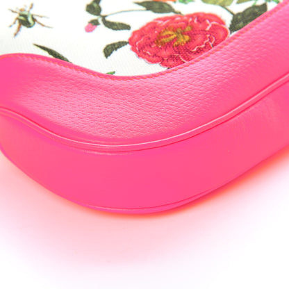 Gucci Canvas Flora Medium Jackie Hobo Fuchsia 12 of 13