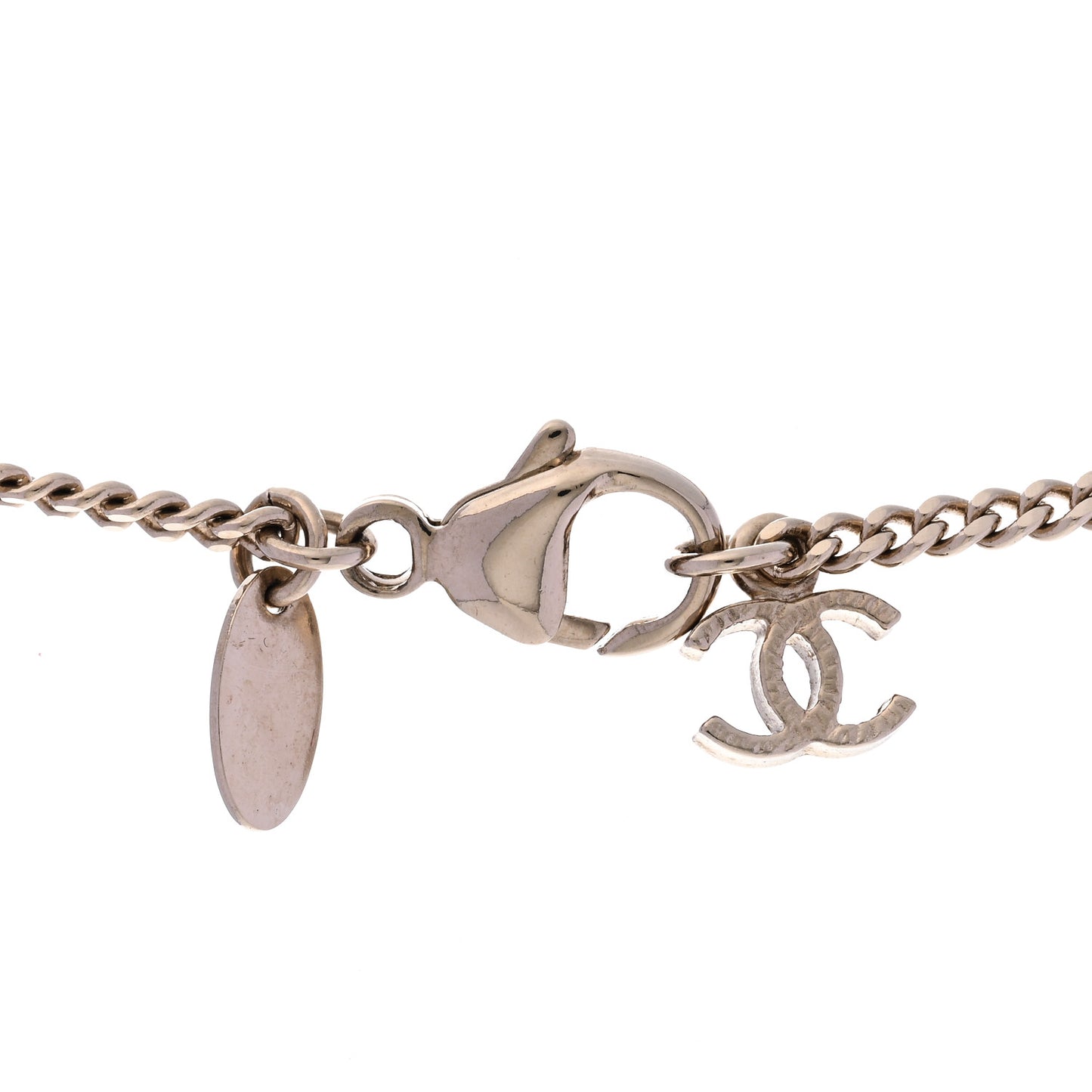 Tweed Effect CC Necklace Gold
