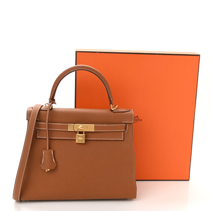 Hermes Togo Kelly Retourne 28 Gold 11 of 11
