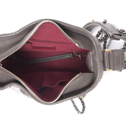 Chanel Aged Calfskin Quilted Small Gabrielle Hobo Grey 5 of 11