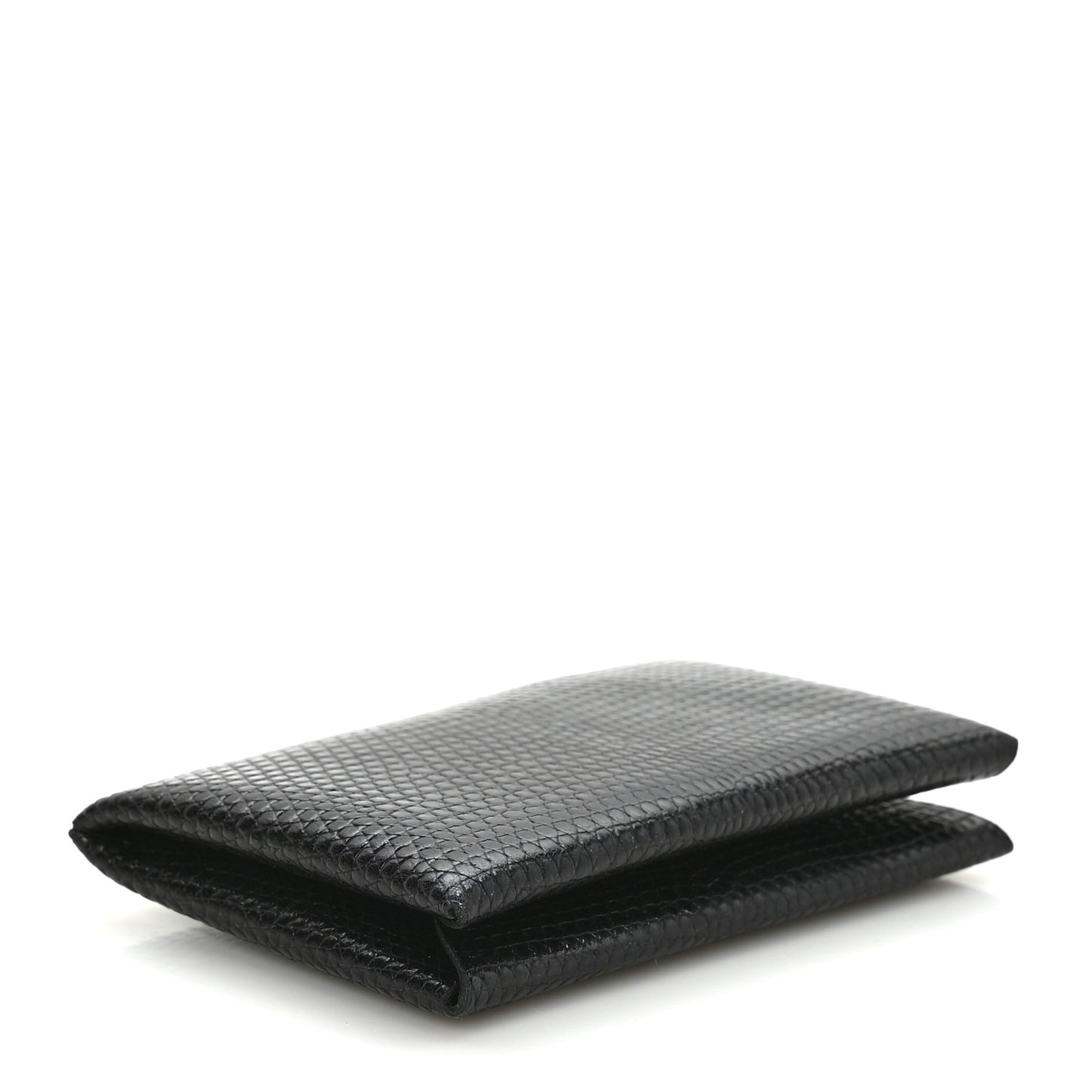 Lizard Calvi Card Case Black
