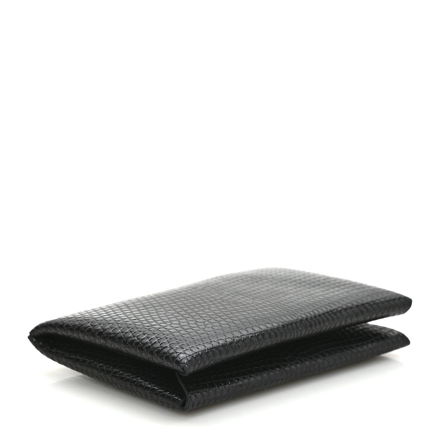 Hermes Lizard Calvi Card Case Black 4 of 7