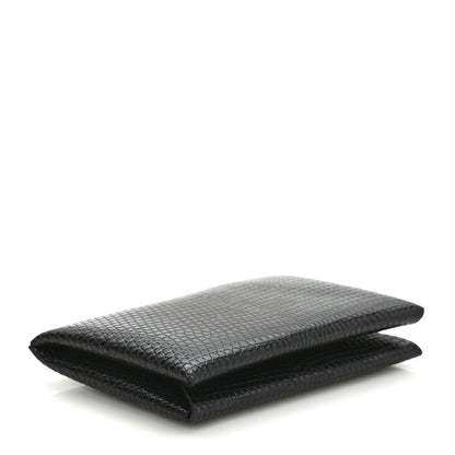 Hermes Lizard Calvi Card Case Black 4 of 7