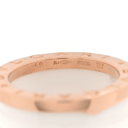 Bulgari 18K Rose Gold White Ceramic B.Zero1 Four-Band Ring 49 4.75 4 of 4