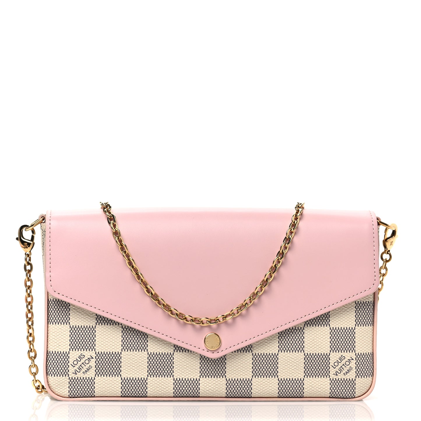Damier Azur Calfskin Pochette Felicie Eau de Rose