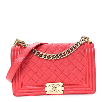 Chanel Caviar Quilted Medium Boy Flap Red 1 of 11