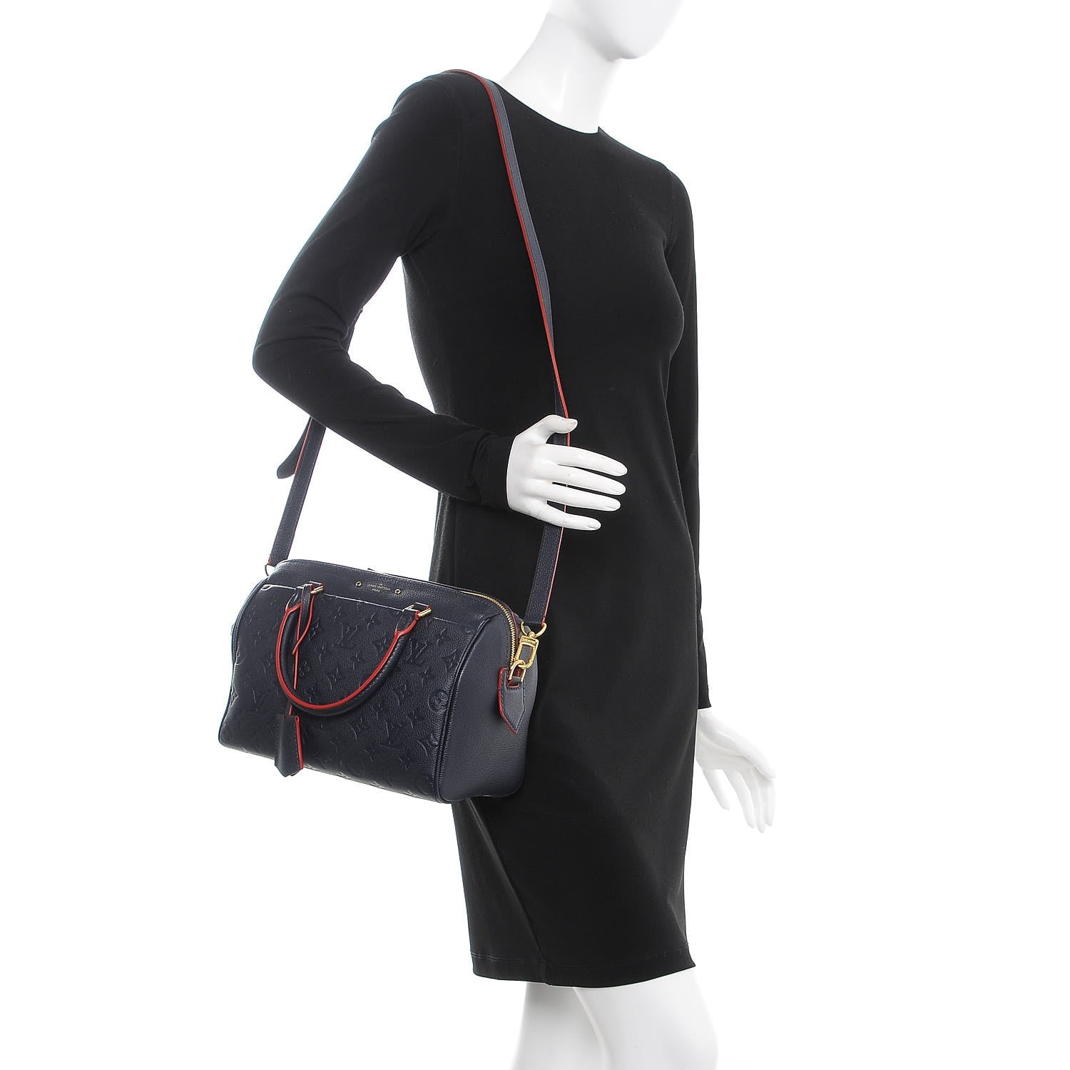 Louis Vuitton Empreinte Speedy Bandouliere 25 NM Marine Rouge 2 of 8