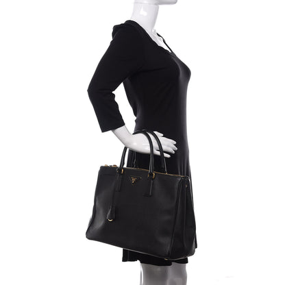 Prada Saffiano Large Galleria Double Zip Tote Black 2 of 10