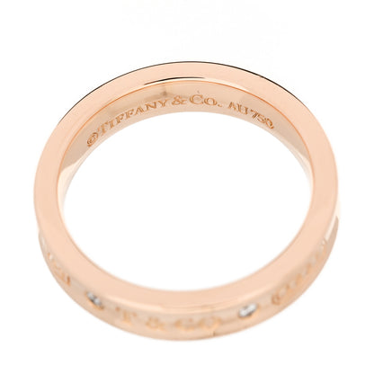 Tiffany 18K Rose Gold Diamond Narrow 1837 Ring 52 6 4 of 5