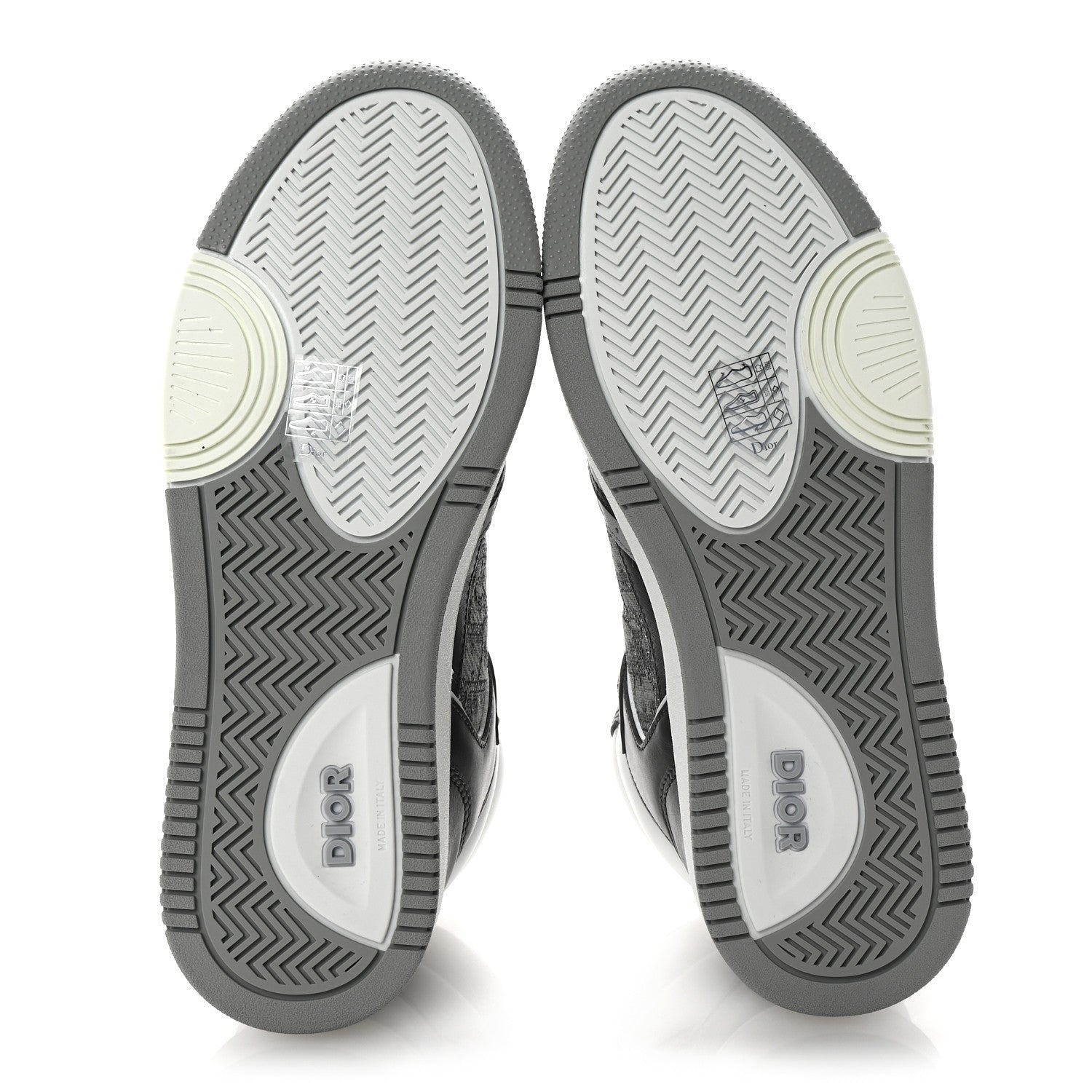 Christian Dior Smooth Calfskin Jacquard Oblique Mens B27 High Top Sneakers 40 Grey 6 of 10