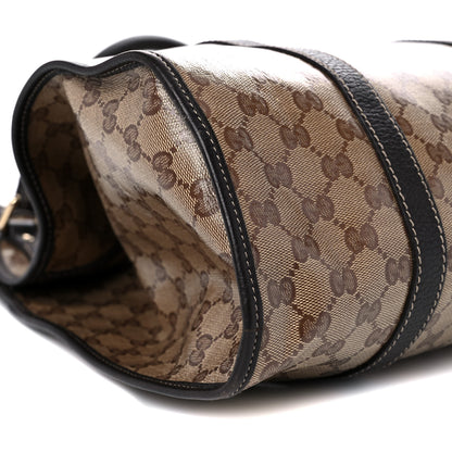 Gucci Crystal Monogram Dollar Calfskin Medium Joy Shoulder Bag Beige Ebony Testa Di Moro 8 of 20