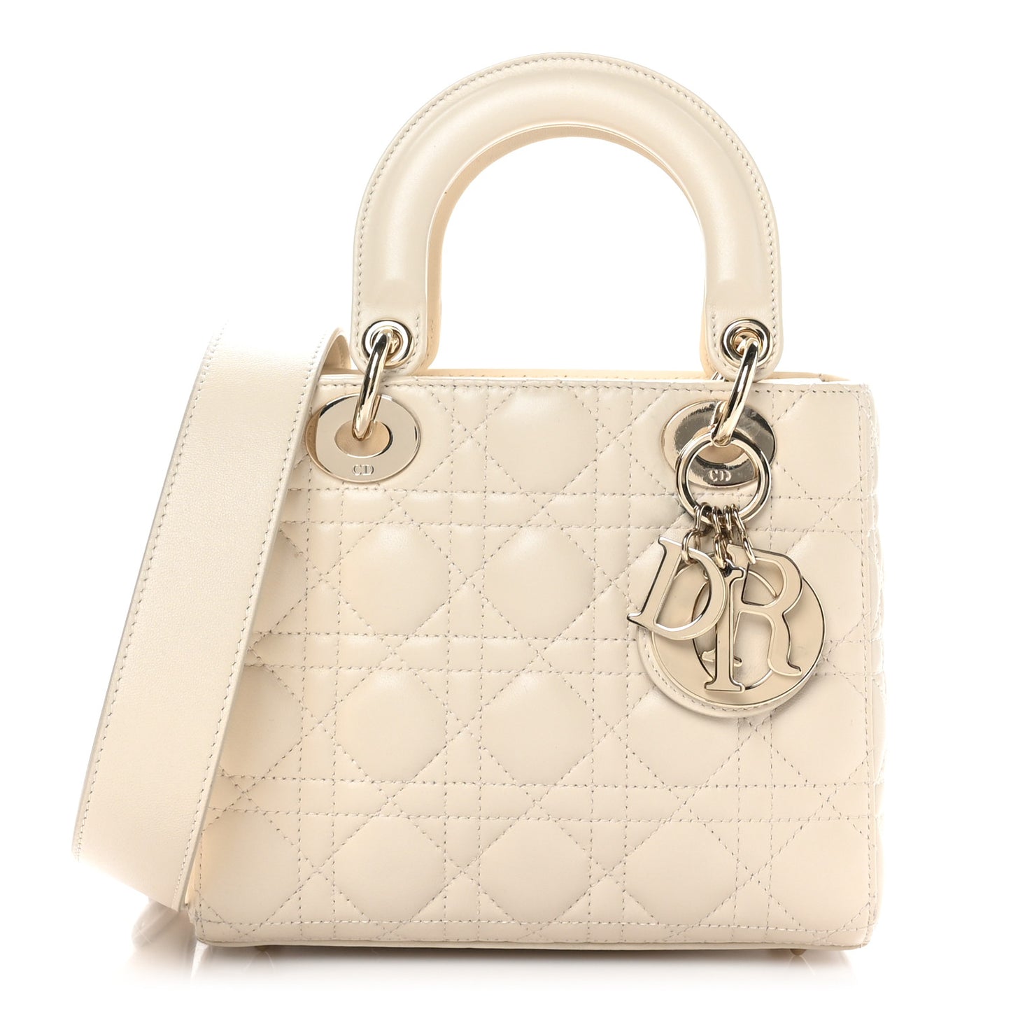 Lambskin Cannage Small My ABCDior Lady Dior Powder Beige