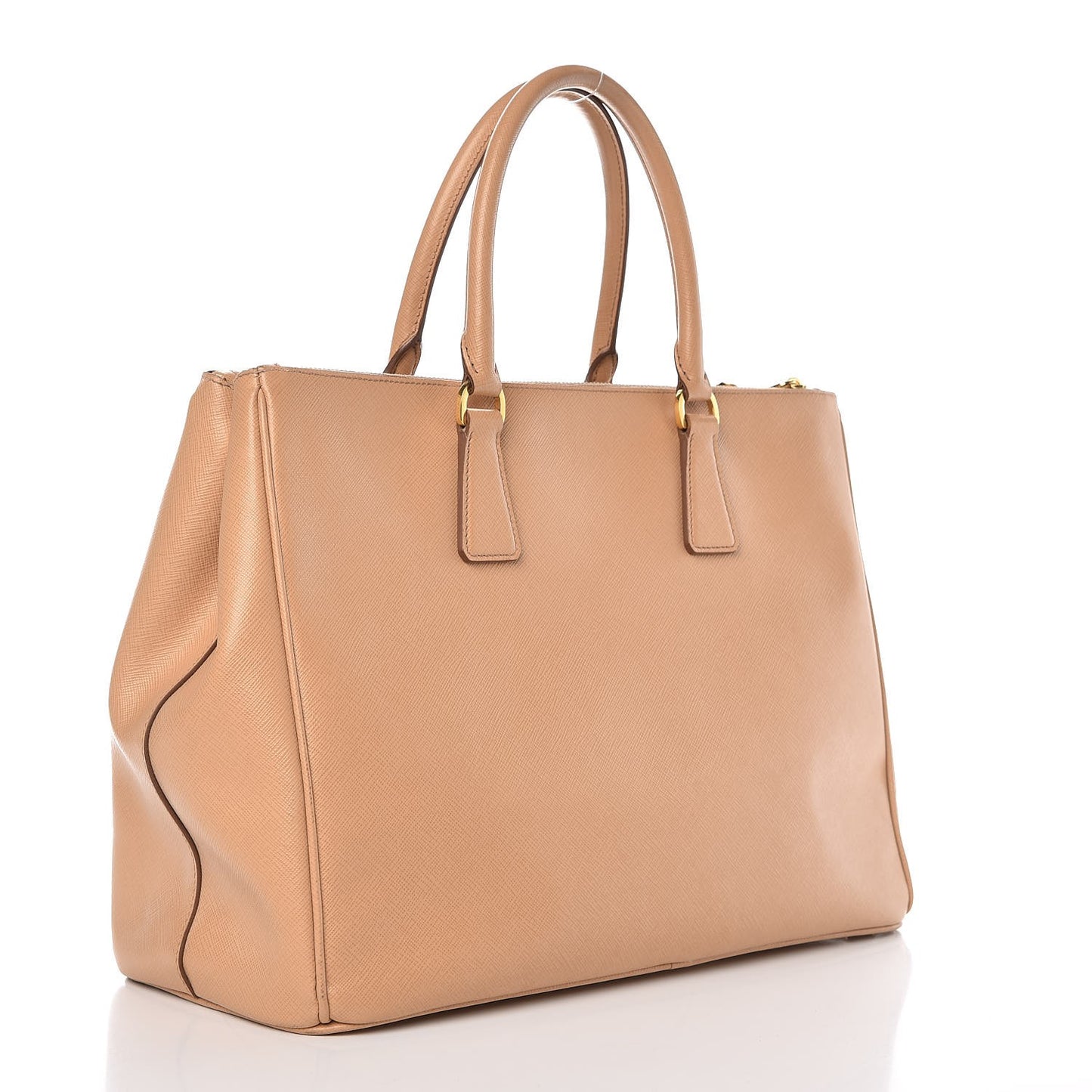 Saffiano Large Galleria Double Zip Tote Sabbia