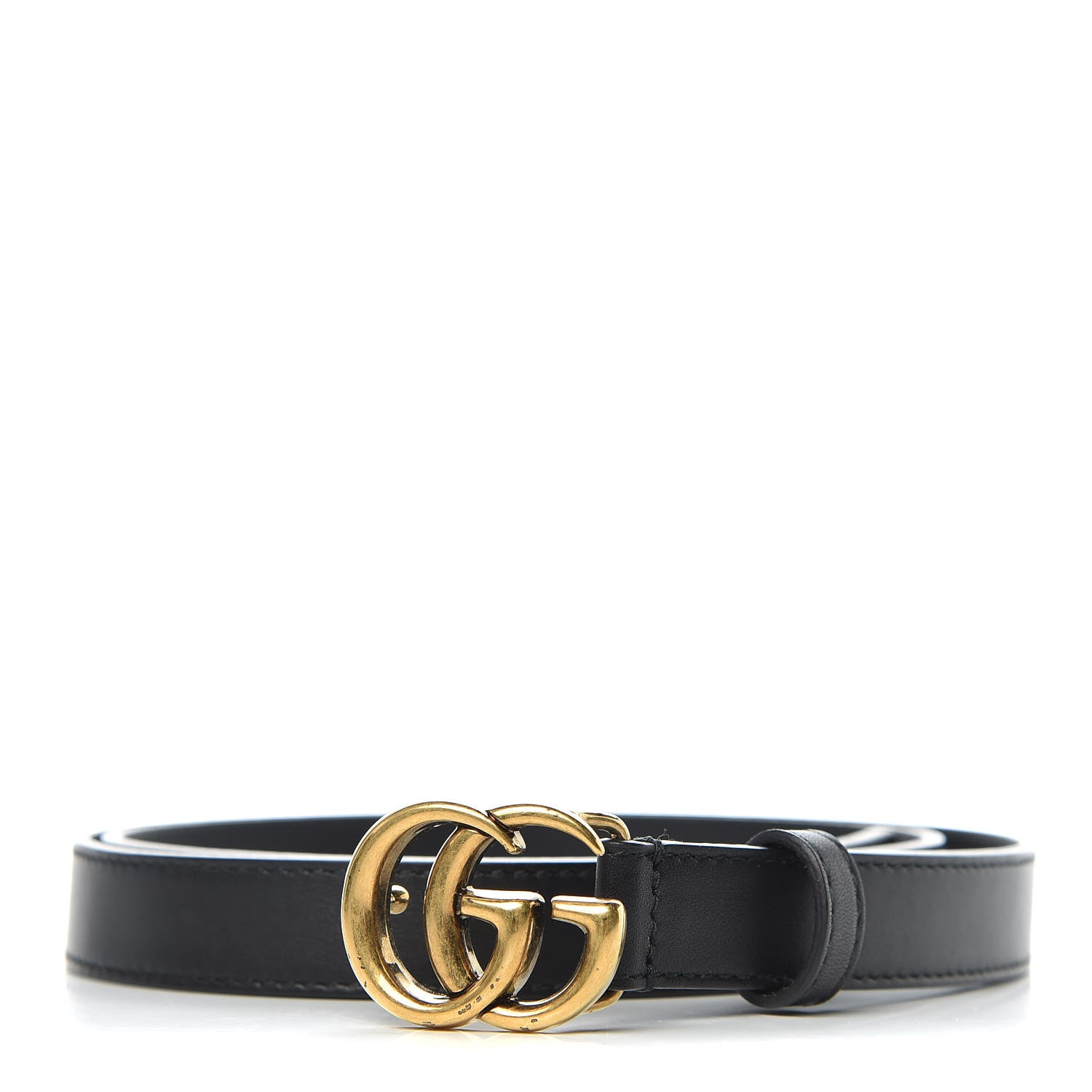 Gucci Calfskin Double G 20mm Belt 90 36 Black 1 of 7