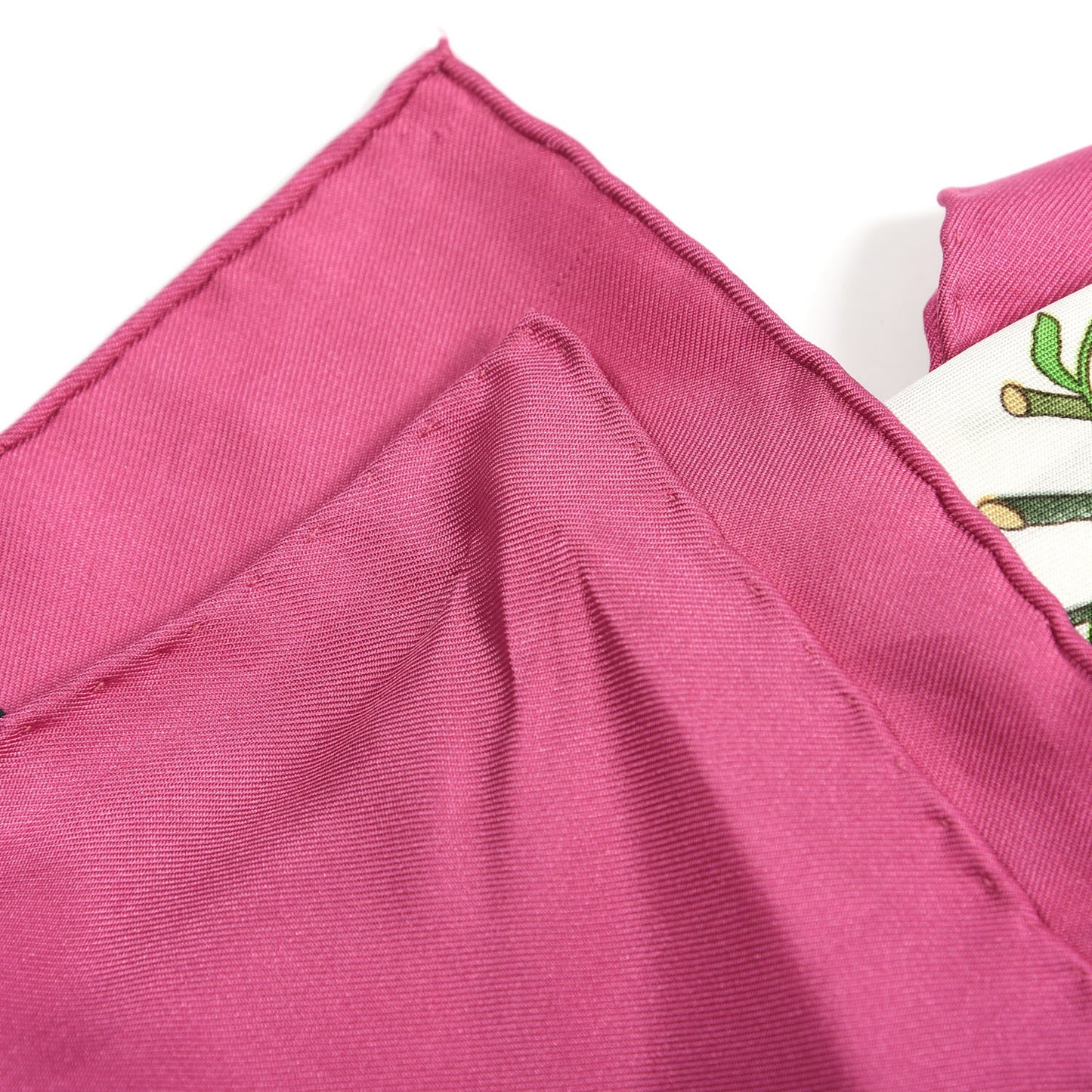 Silk Twill Flora Fluo Square Scarf Ivory Pink