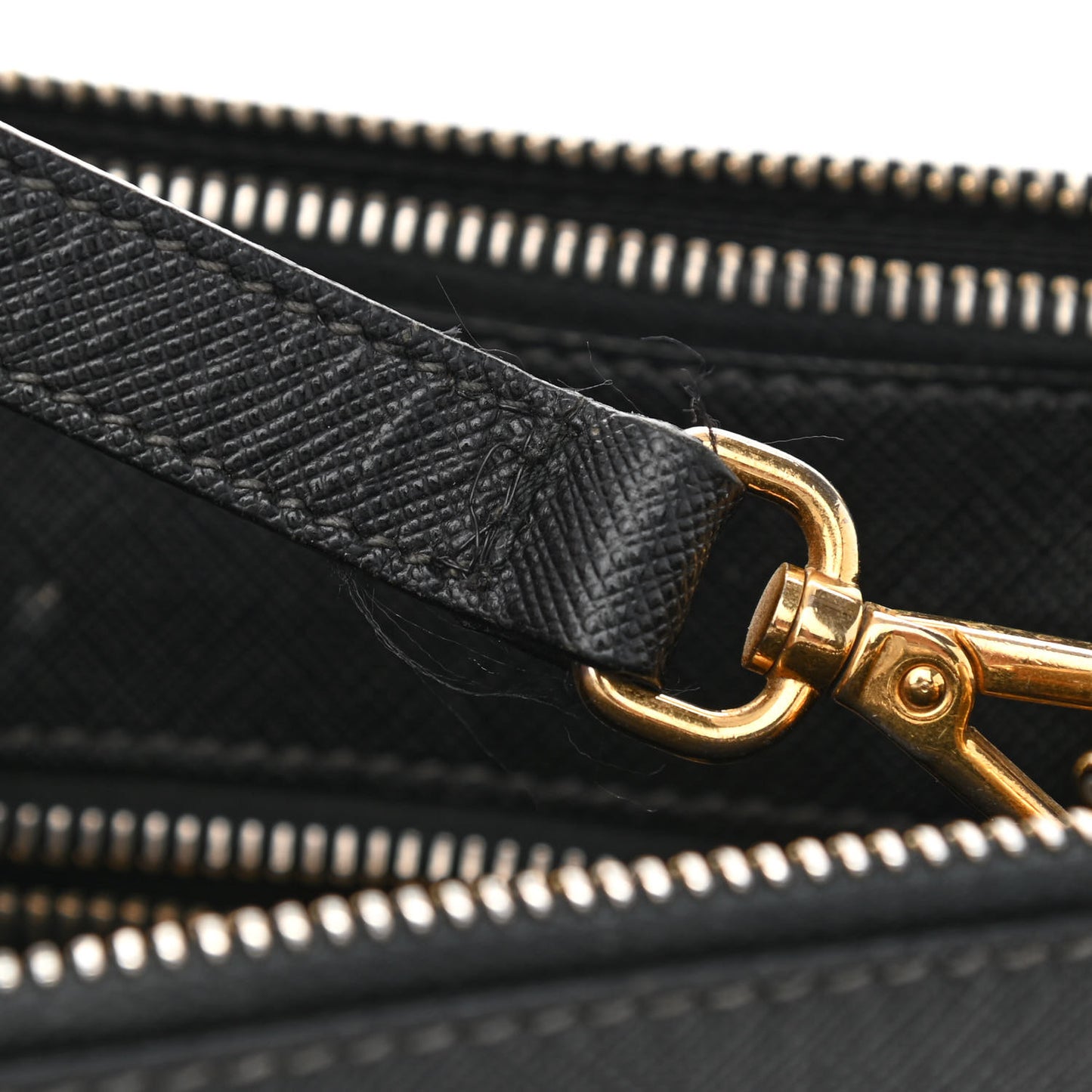Saffiano Small Galleria Double Zip Tote Black