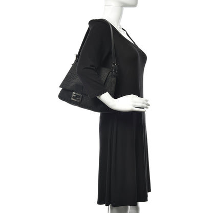 Fendi Zucchino Mama Baguette Black 2 of 12