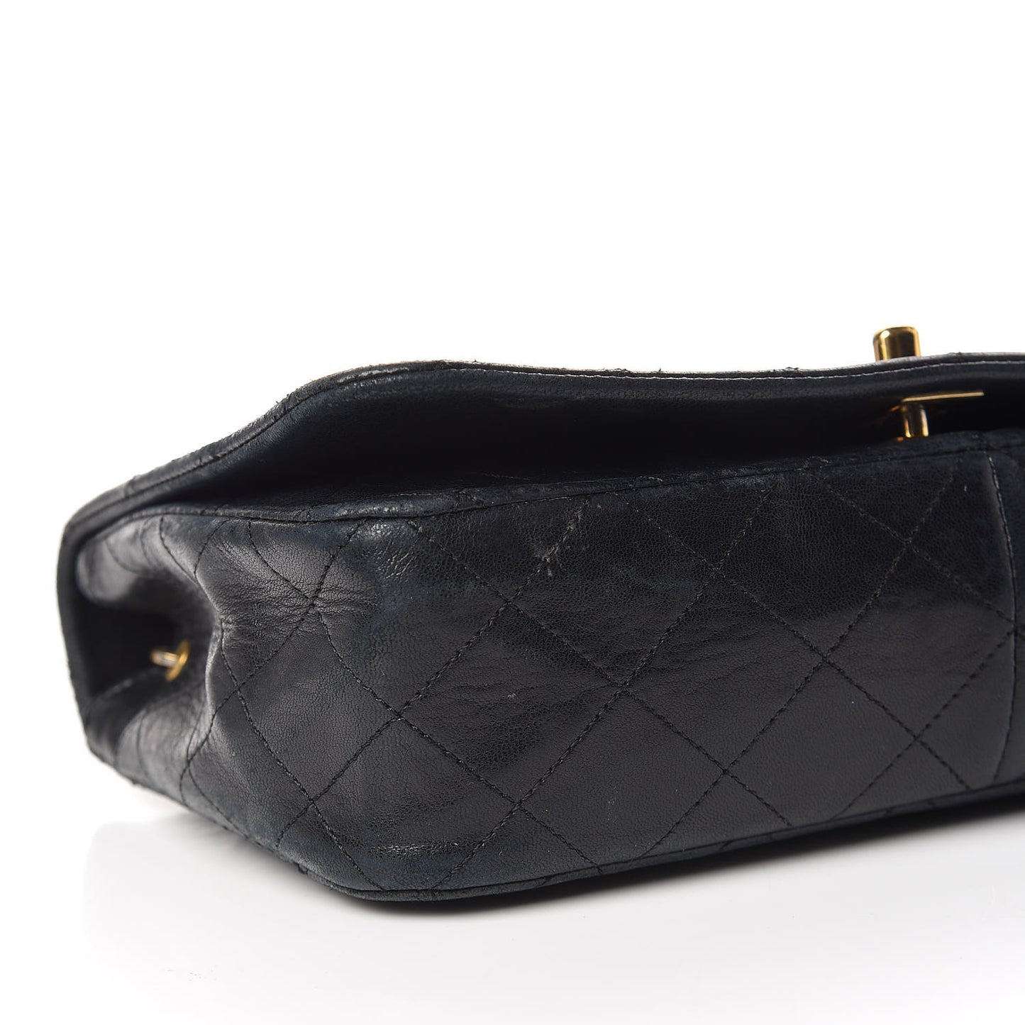Lambskin Quilted Small Single Flap Black