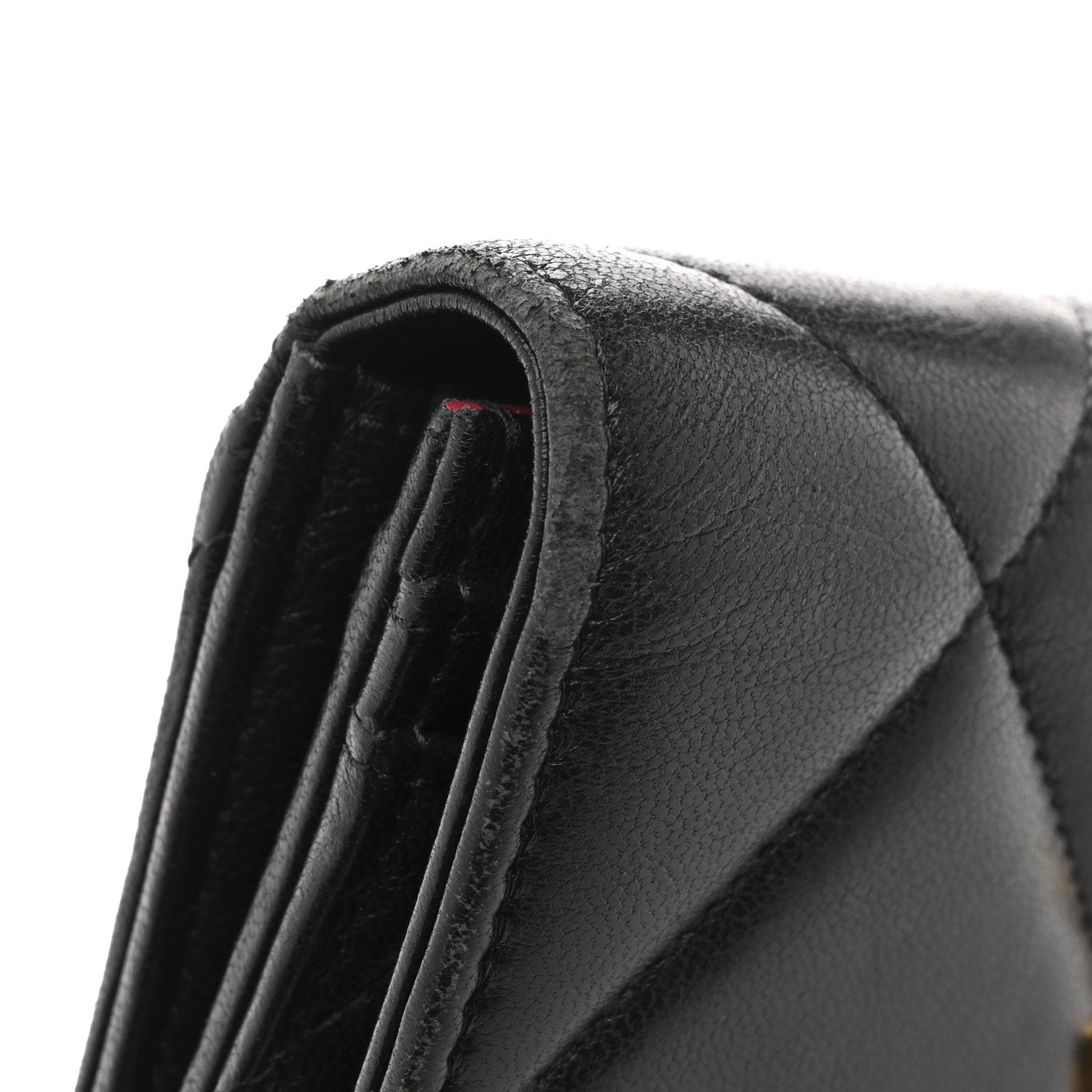 Chanel Shiny Goatskin Quilted Chanel 19 Flap Wallet Black 9 of 13