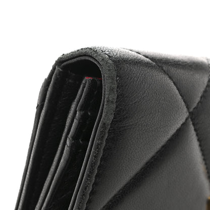 Chanel Shiny Goatskin Quilted Chanel 19 Flap Wallet Black 9 of 13